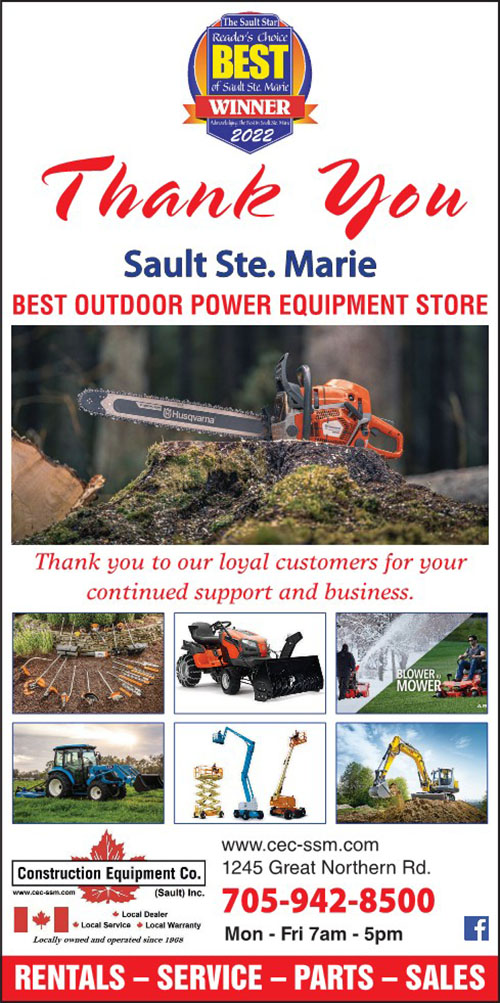 About Us Construction Equipment Co. (Sault) Inc. Sault Ste Marie